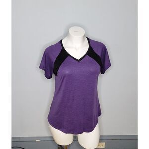 NWT Miss Fortune Purple V-Neck Short Sleeve Shirt Size XL
